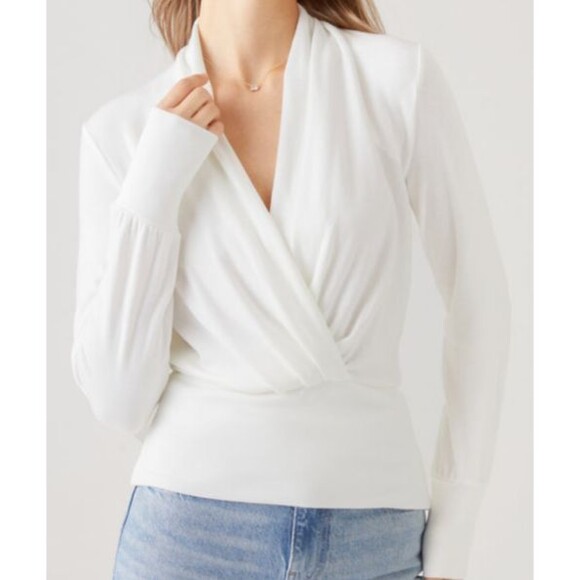 OGL EcoMousse ProWarm Surplice Wrap Look Long Sleeve Tuckable Top Size XL - Picture 4 of 11